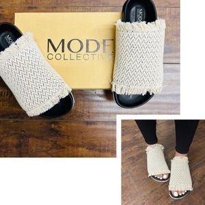 NIB $249 The Mode Collective Slides